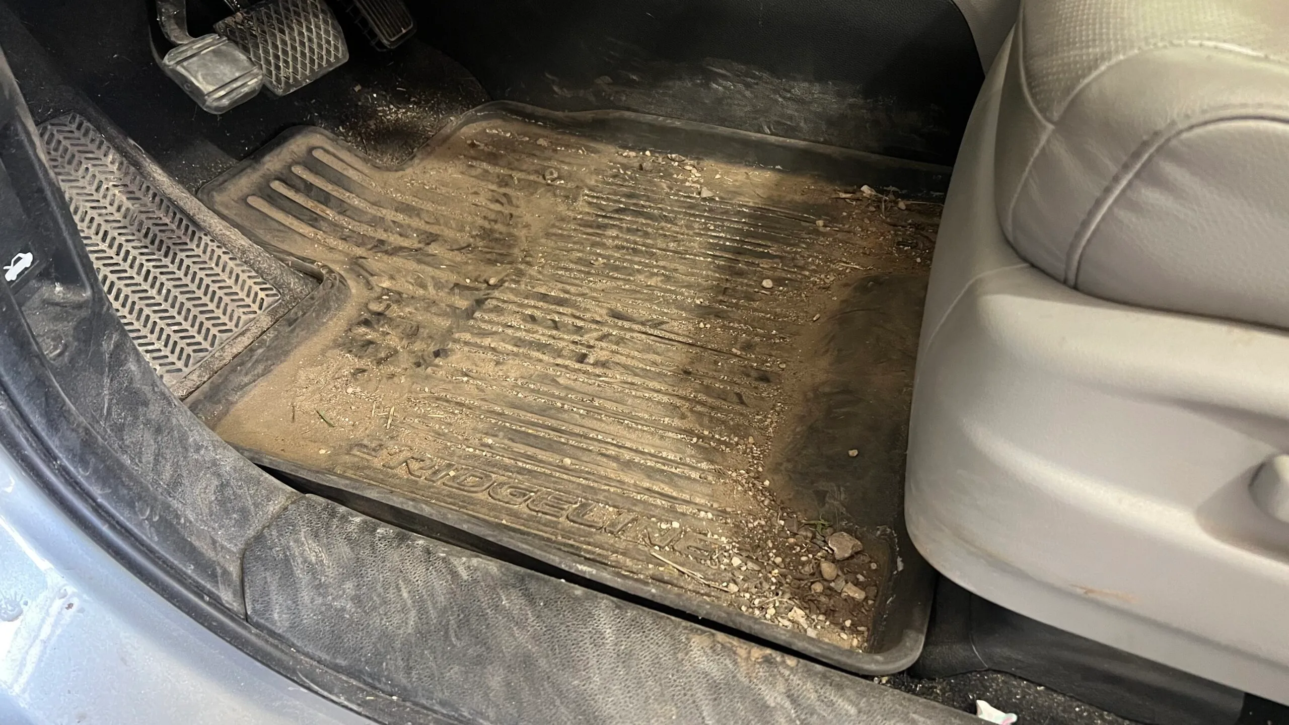 Dirty car interior